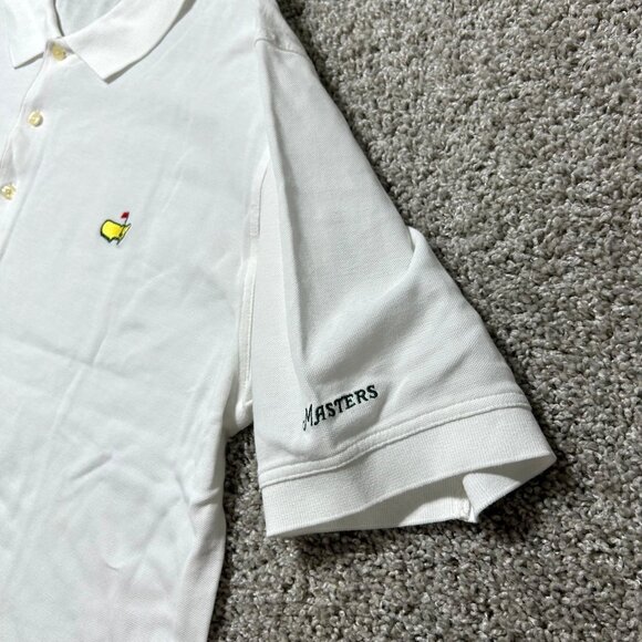 Masters Golf Polo Shirt White Embroidered Logo Mens Size XL Short Sleeve - Picture 7 of 7